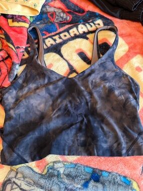 lululemon athletica Black & Gray Tie-Dye Bralette Tank